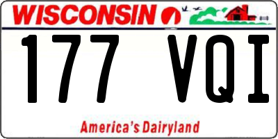 WI license plate 177VQI
