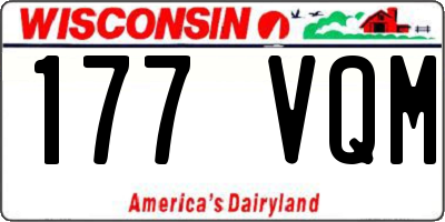 WI license plate 177VQM