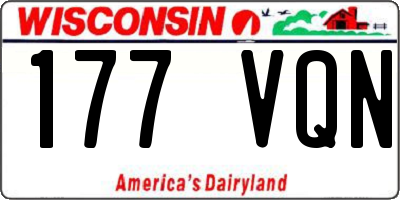 WI license plate 177VQN