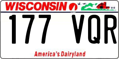 WI license plate 177VQR