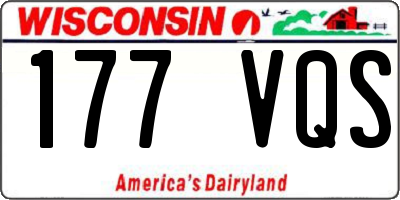 WI license plate 177VQS