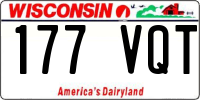 WI license plate 177VQT