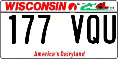 WI license plate 177VQU