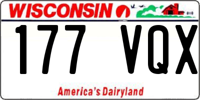 WI license plate 177VQX