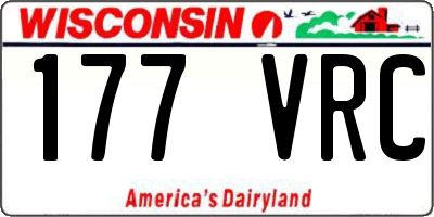 WI license plate 177VRC