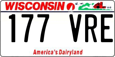WI license plate 177VRE