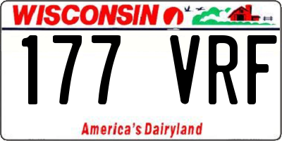 WI license plate 177VRF