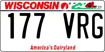 WI license plate 177VRG