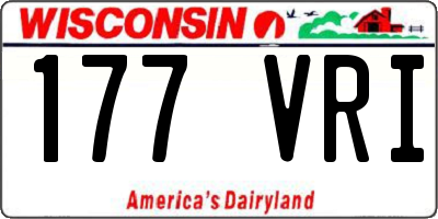 WI license plate 177VRI