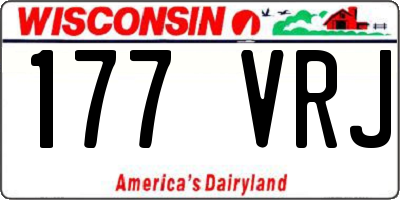 WI license plate 177VRJ