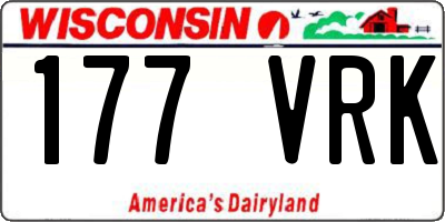 WI license plate 177VRK