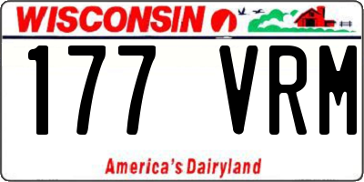 WI license plate 177VRM