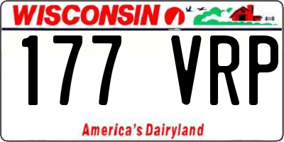 WI license plate 177VRP