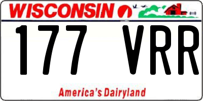 WI license plate 177VRR