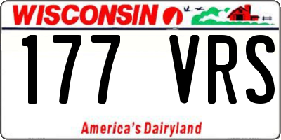 WI license plate 177VRS
