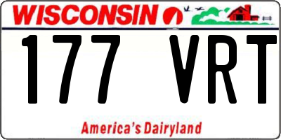 WI license plate 177VRT