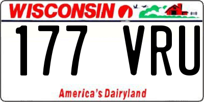 WI license plate 177VRU