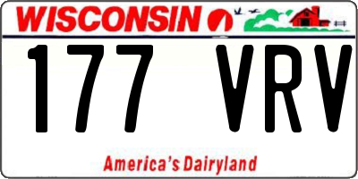 WI license plate 177VRV