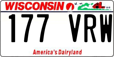 WI license plate 177VRW