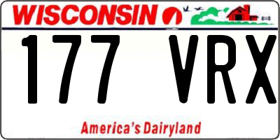 WI license plate 177VRX
