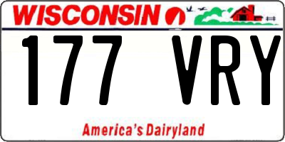 WI license plate 177VRY