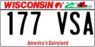 WI license plate 177VSA