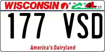 WI license plate 177VSD