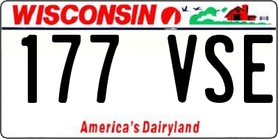WI license plate 177VSE