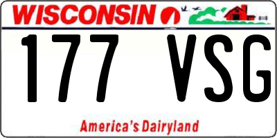 WI license plate 177VSG