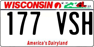 WI license plate 177VSH