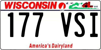 WI license plate 177VSI