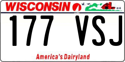WI license plate 177VSJ