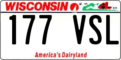 WI license plate 177VSL