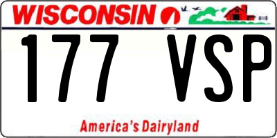WI license plate 177VSP