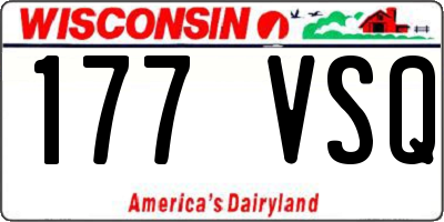 WI license plate 177VSQ