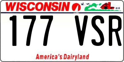 WI license plate 177VSR