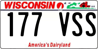 WI license plate 177VSS