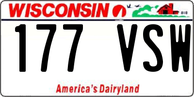 WI license plate 177VSW