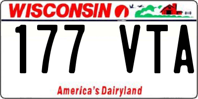 WI license plate 177VTA