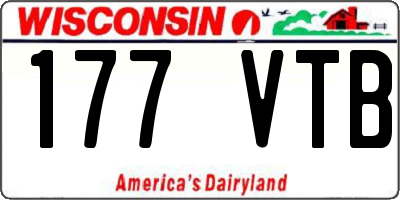 WI license plate 177VTB