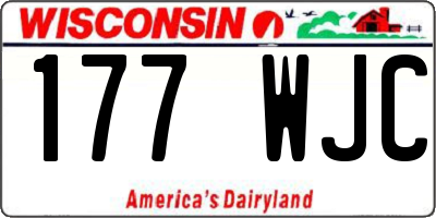 WI license plate 177WJC