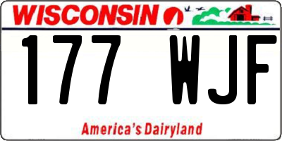 WI license plate 177WJF