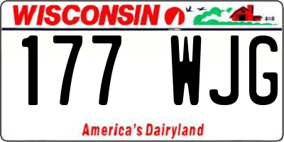 WI license plate 177WJG