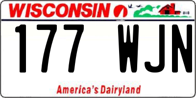 WI license plate 177WJN