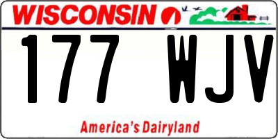 WI license plate 177WJV