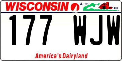 WI license plate 177WJW