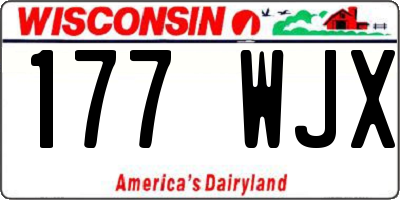 WI license plate 177WJX