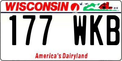 WI license plate 177WKB