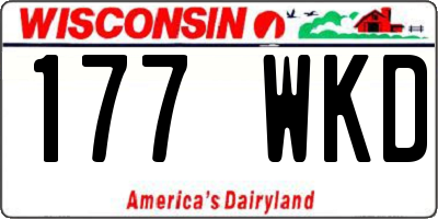 WI license plate 177WKD