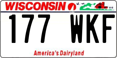 WI license plate 177WKF